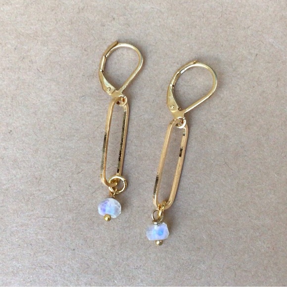 Genuine Moonstone Sundance charm Earrings - Picture 5 of 7